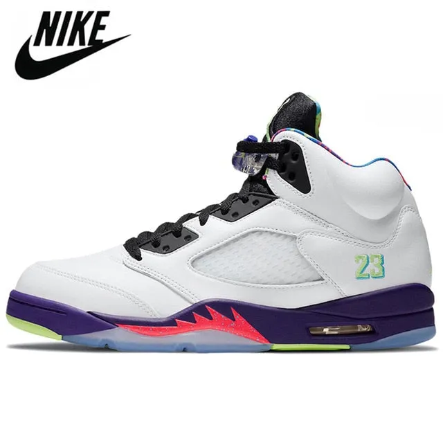 Air aj 5 Basketball Shoes Neon What The  AJ 5 Comfortable Breathable Sneakers Shoes 7-13
