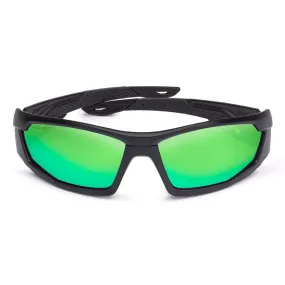 Bolle 'Mercuro' Green Flash Polarized Safety Glasses - BOPSSMERCP10