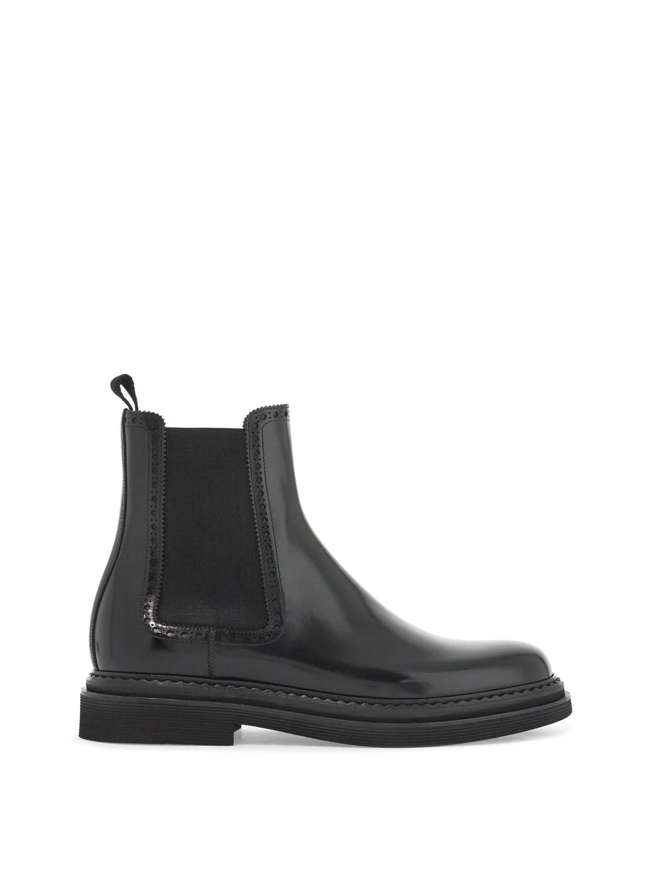 Brushed Leather Chelsea Boots