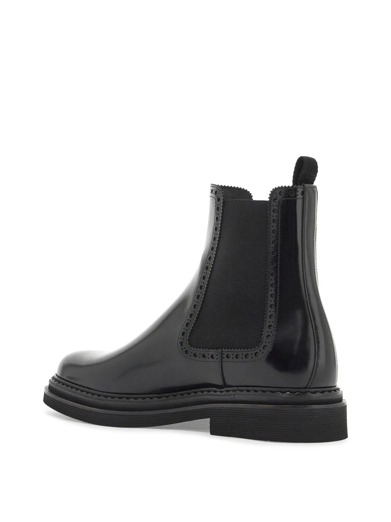 Brushed Leather Chelsea Boots