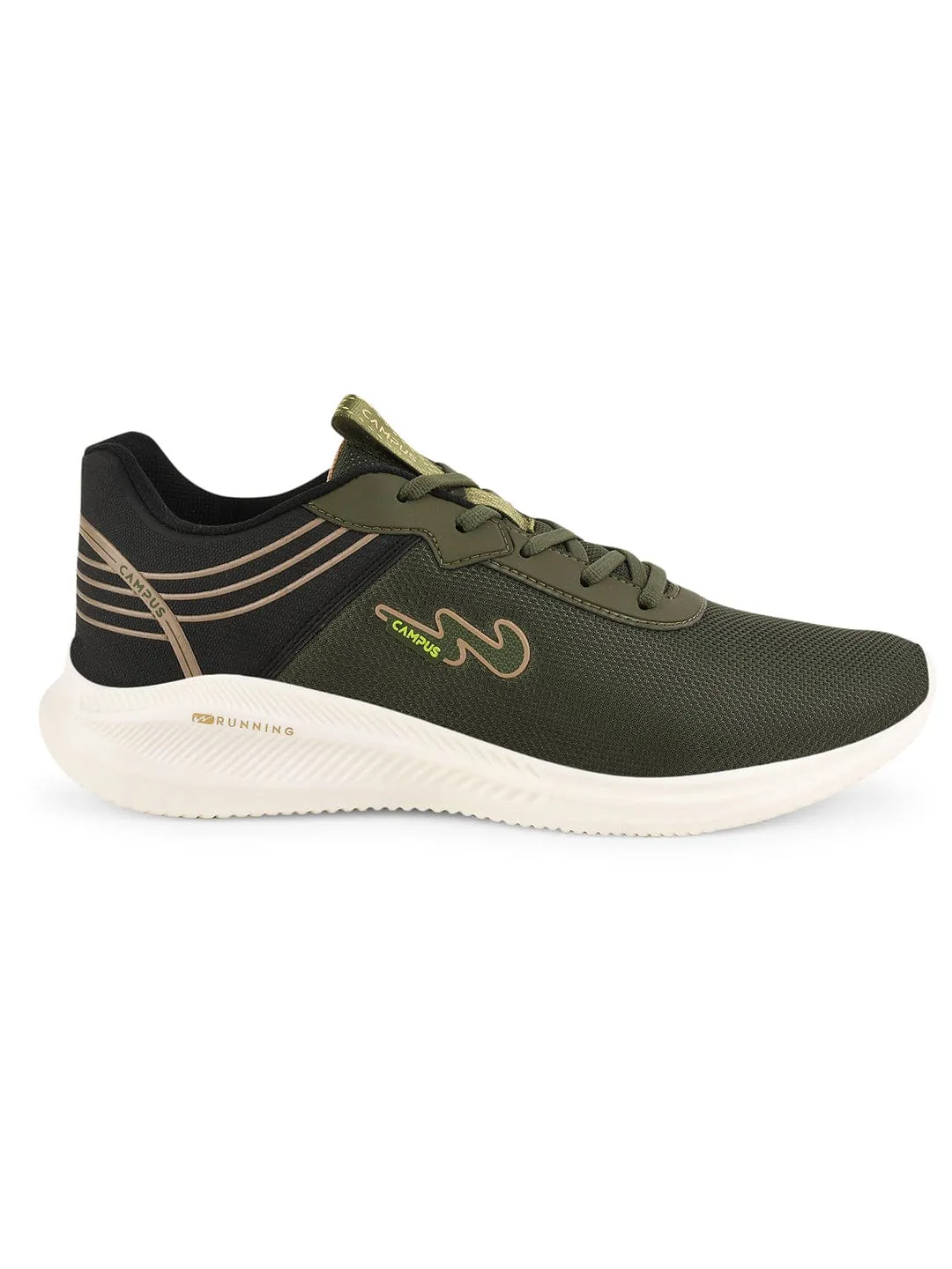 CAMP PUNCH Olive Men's Running Shoes