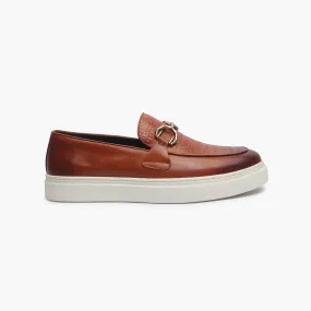 Casual Croc Print Slip Ons with Metal Bit