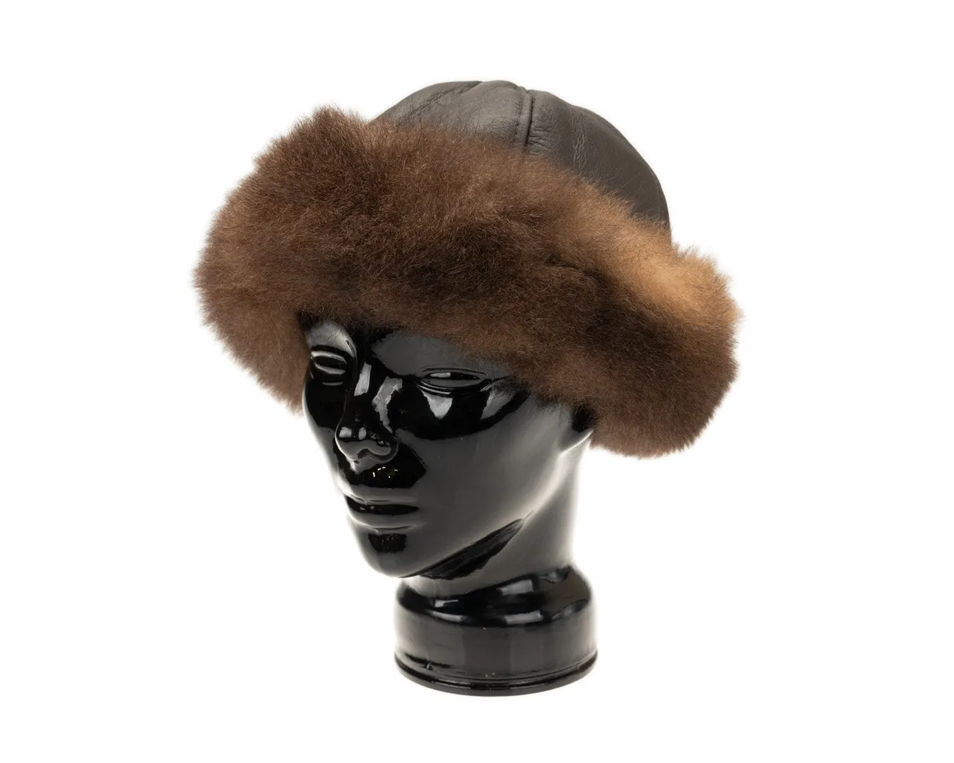 Classic Natural Fur Hat | Dark Brown Crown