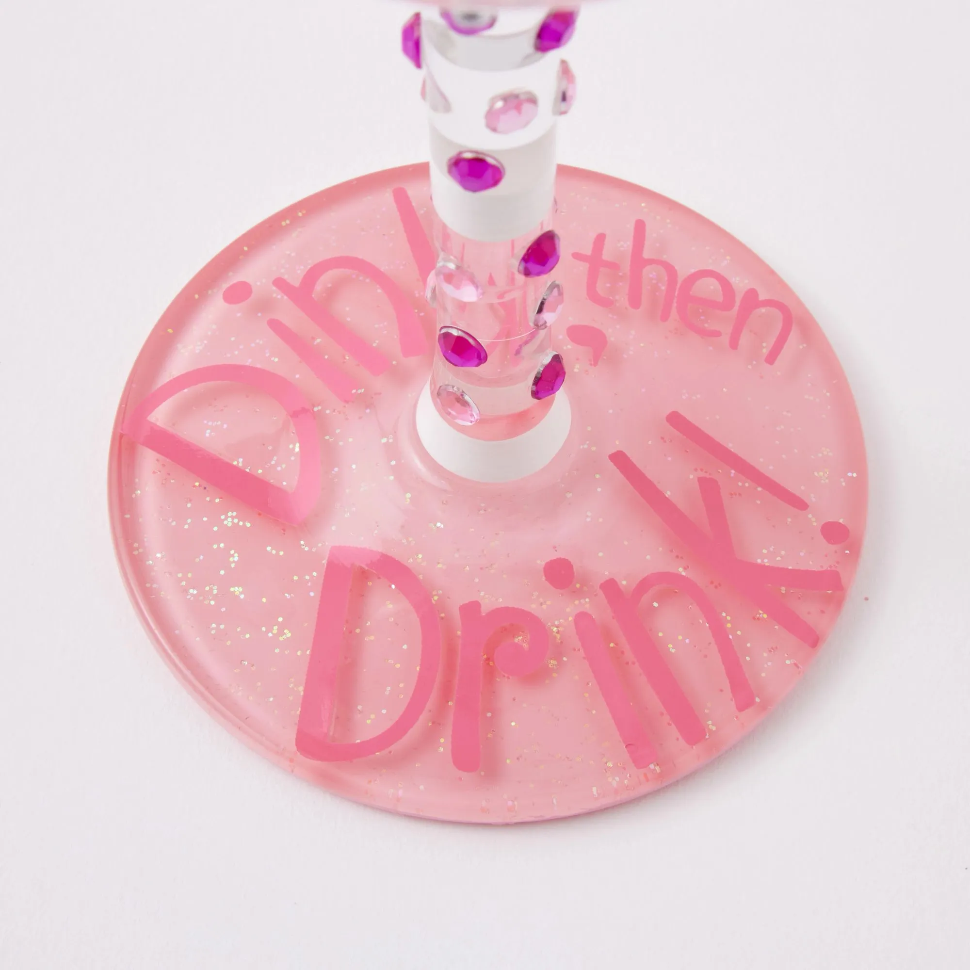 Dink then Drink Wine Glass