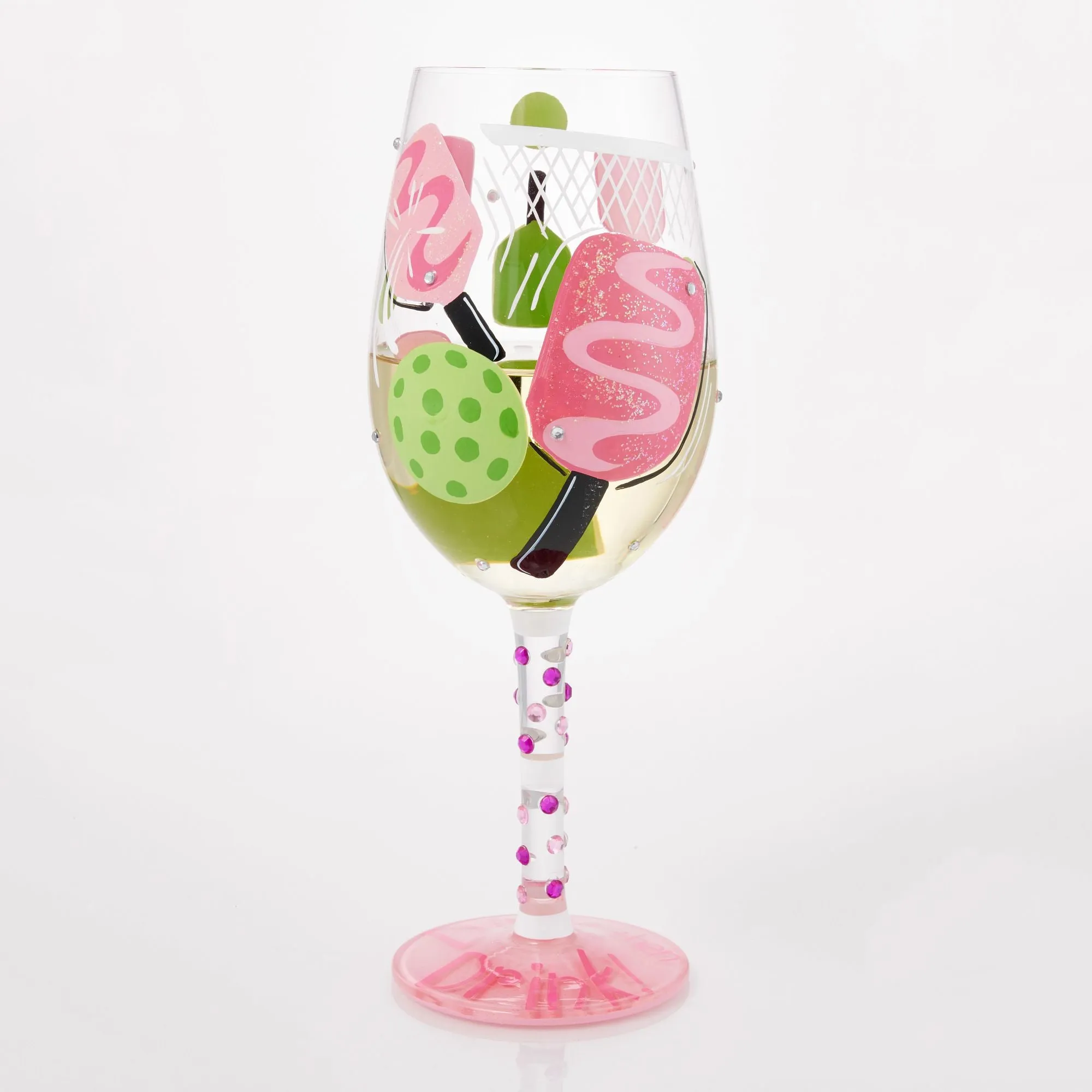 Dink then Drink Wine Glass
