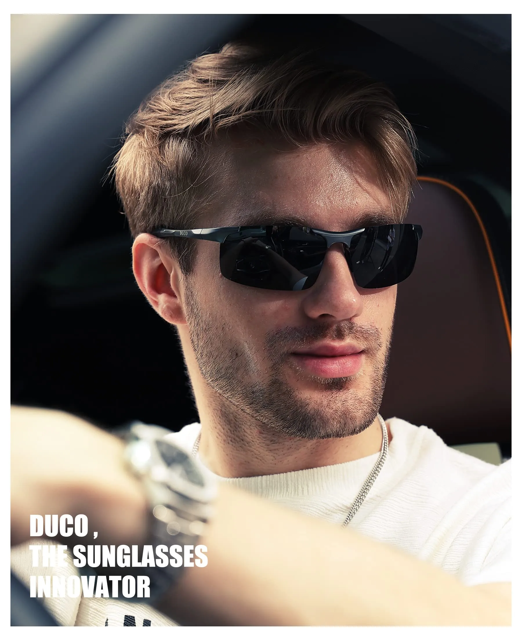 DUCO Men's Polarized Sunglasses for Fishing Driving 8177s