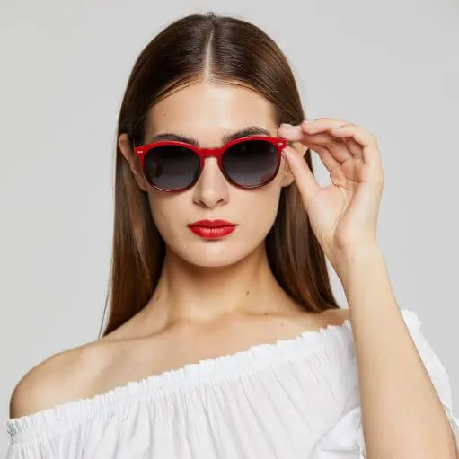 DUCO Retro Round Women's Polarized Sunglasses DC1230