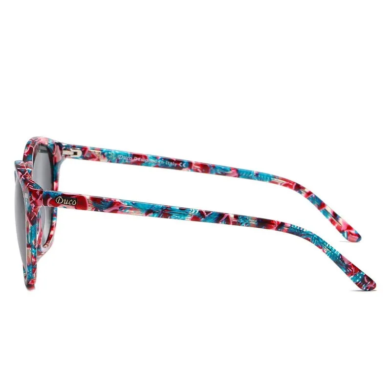 DUCO Retro Round Women's Polarized Sunglasses DC1230
