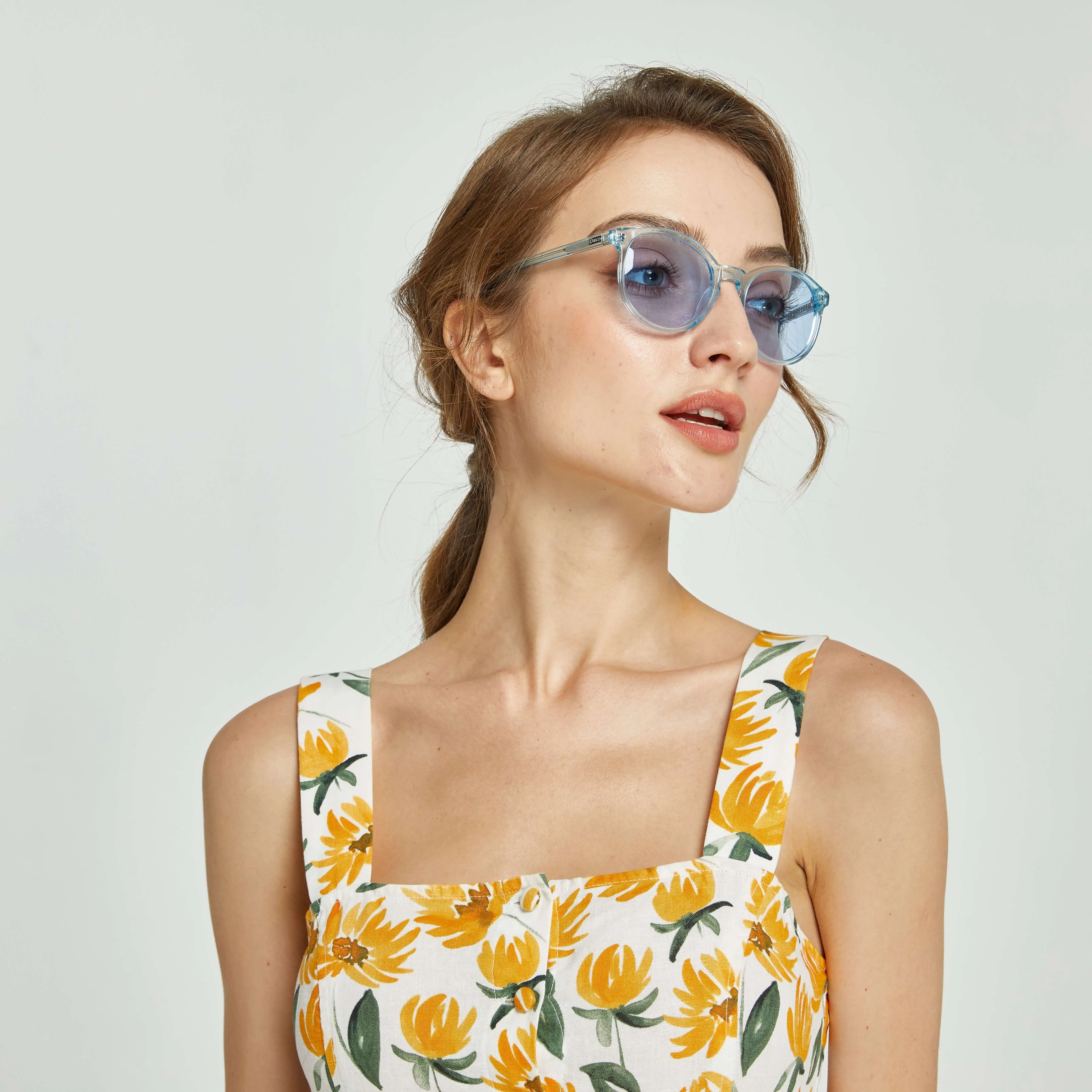 DUCO Retro Round Women's Polarized Sunglasses DC1230
