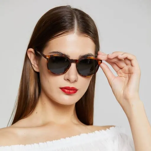 DUCO Retro Round Women's Polarized Sunglasses DC1230