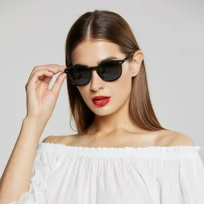 DUCO Retro Round Women's Polarized Sunglasses DC1230