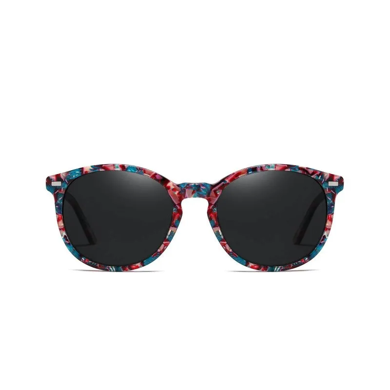 DUCO Retro Round Women's Polarized Sunglasses DC1230