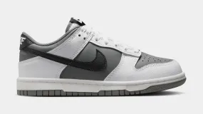 Dunk Low Grade School Lifestyle Shoes (White/Black/Smoke Grey)