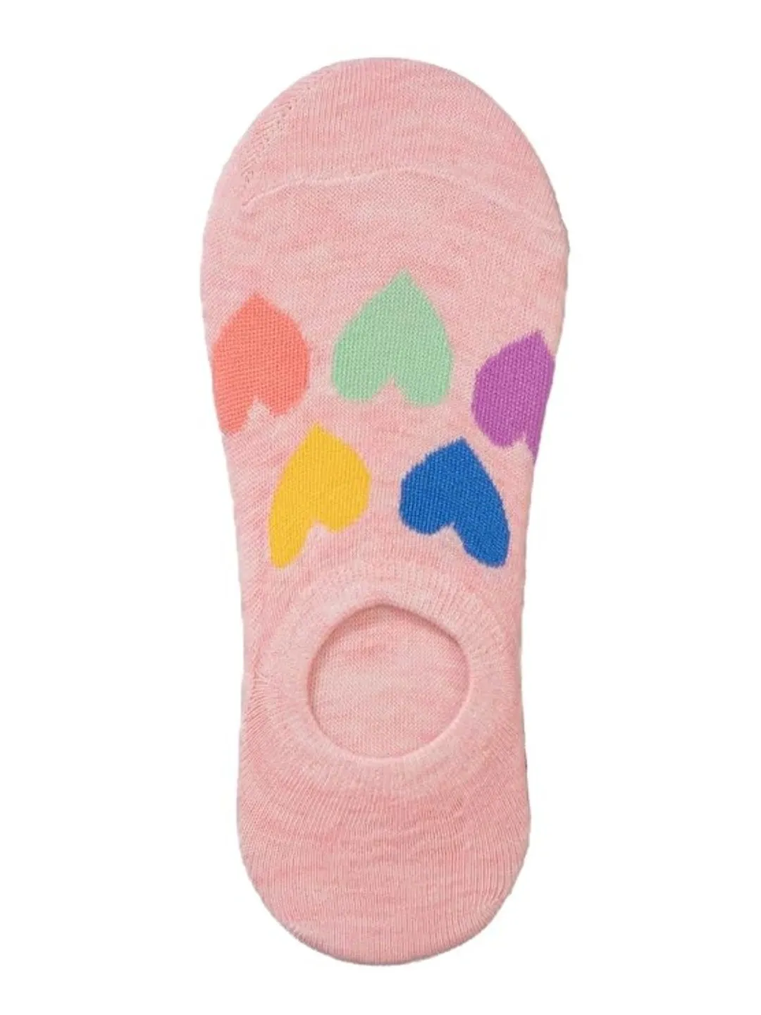 Girls' Charmed Hearts Printed Socks Pack of 3 - Pink White & Grey Trio