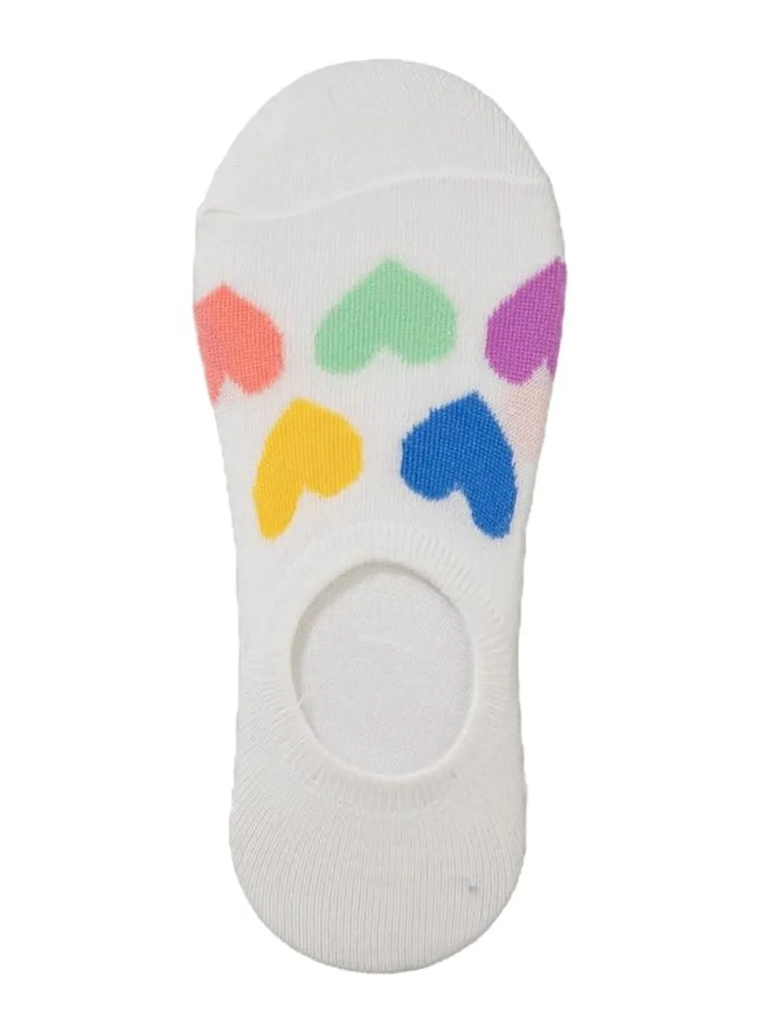 Girls' Charmed Hearts Printed Socks Pack of 3 - Pink White & Grey Trio