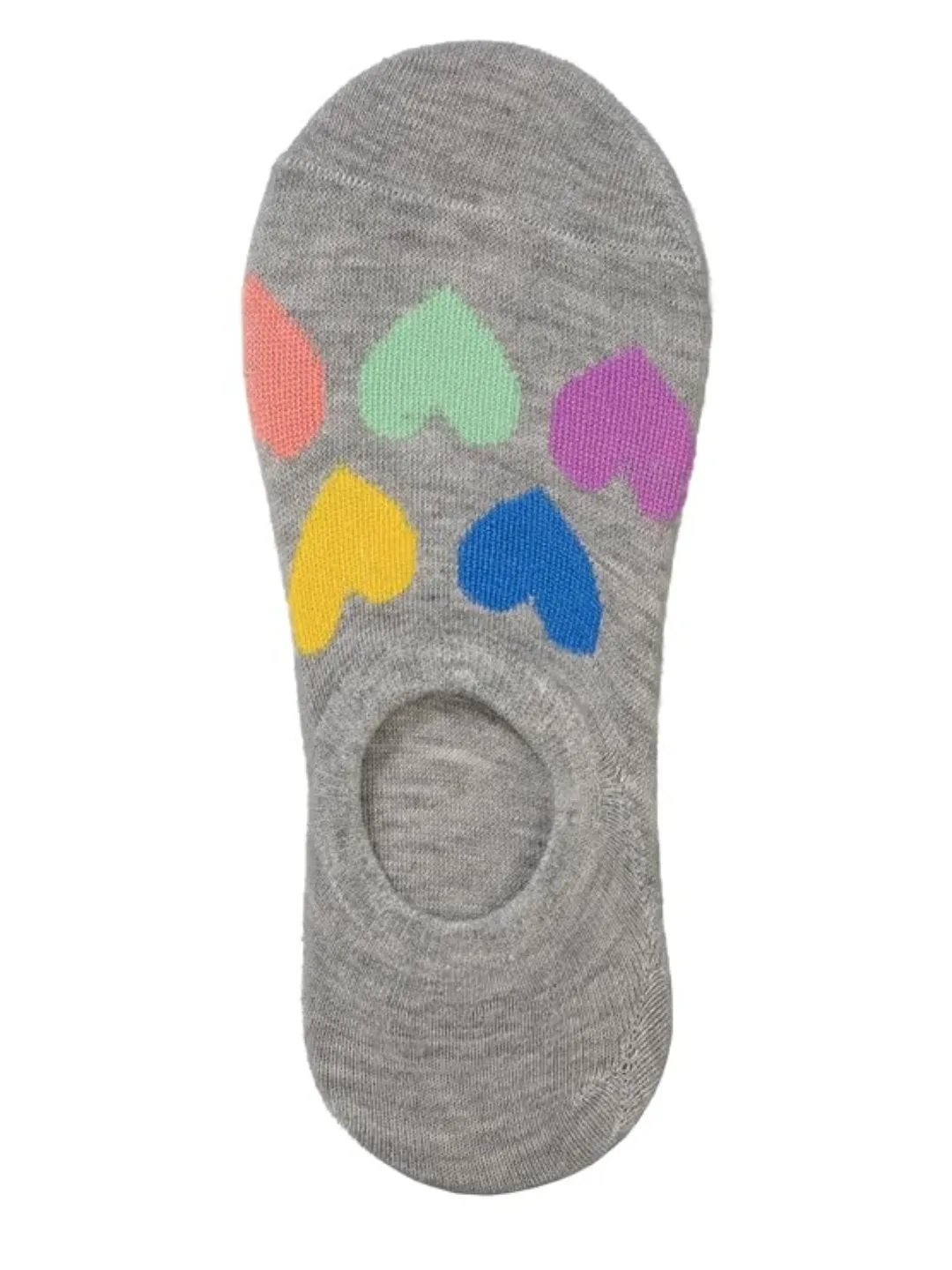Girls' Charmed Hearts Printed Socks Pack of 3 - Pink White & Grey Trio