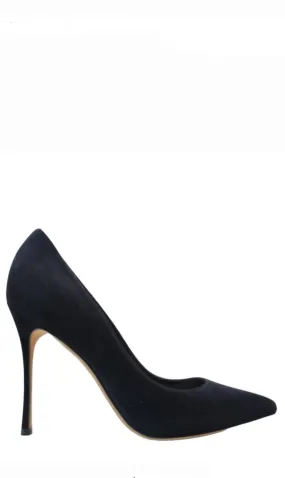 Godiva Black Suede Pump (10.5 cm heel) (carryover style)