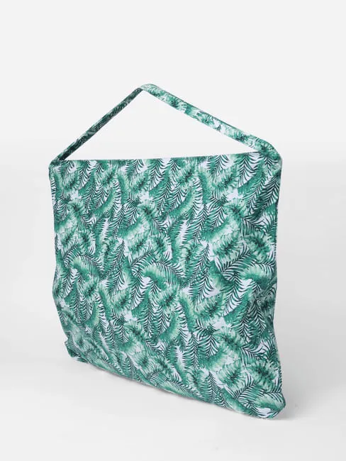 Green Organic Cotton Tropical Tote Bag