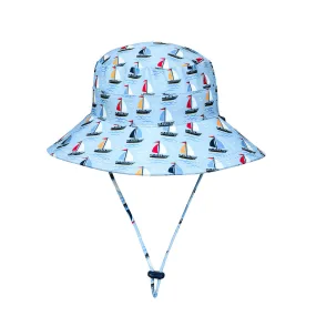 Kids Beach Bucket Swim Hat - Sails