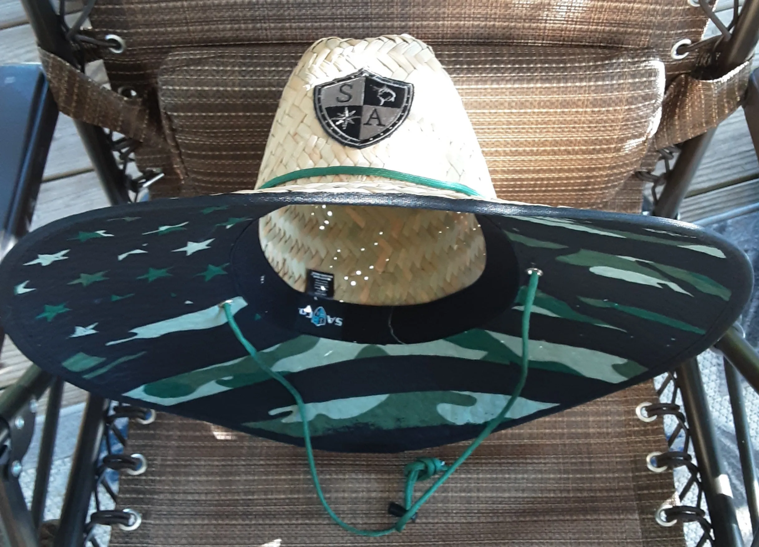 Patriot Under Brim Straw Hat
