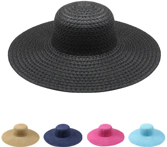 plain assorted color women's summer hat Case of 72