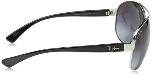 Ray-Ban Men's Rb3386 Aviator Sunglasses, Silver/Grey Gradient, 67 mm