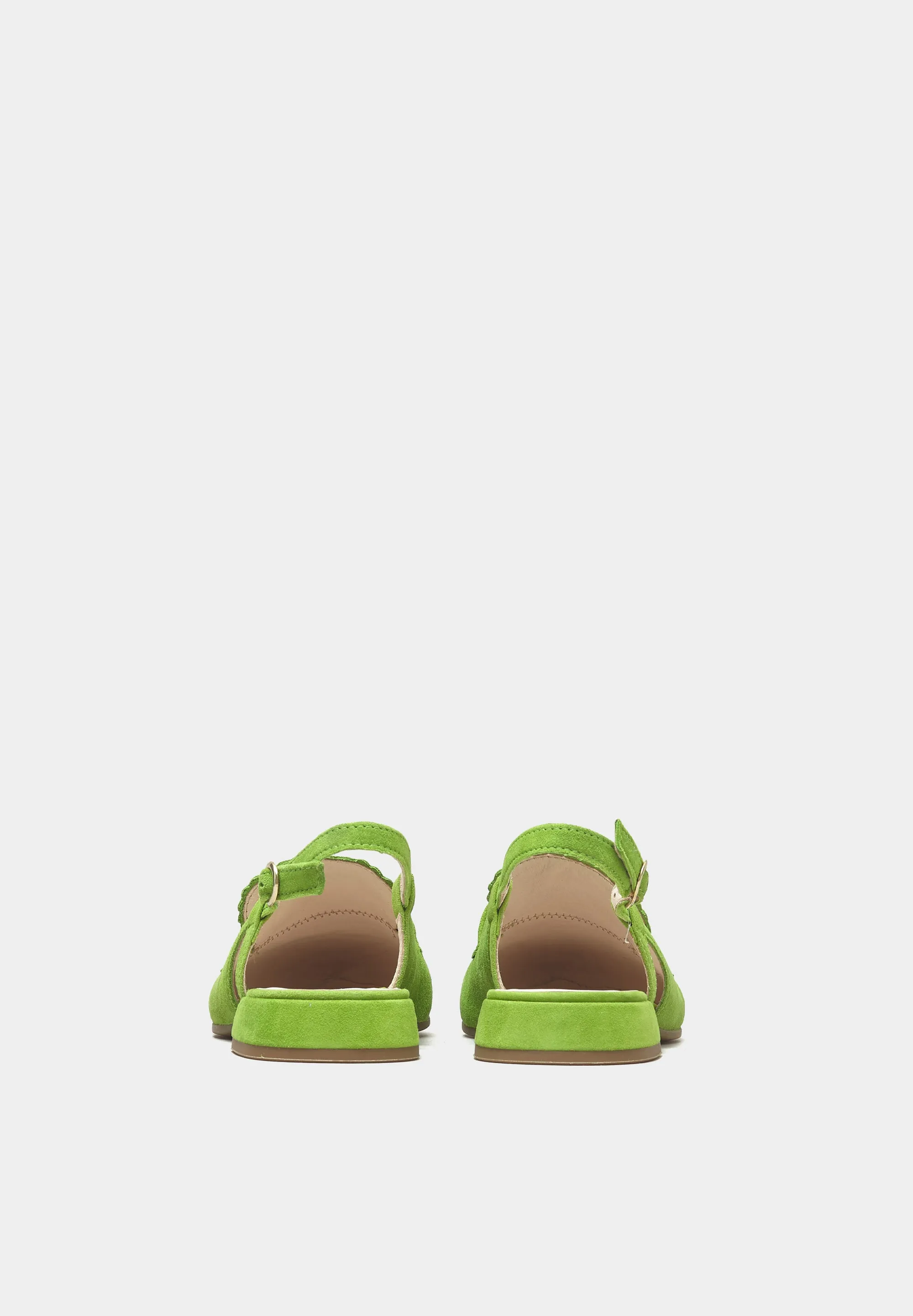 Slingback Loafers 41-501 Green Suede