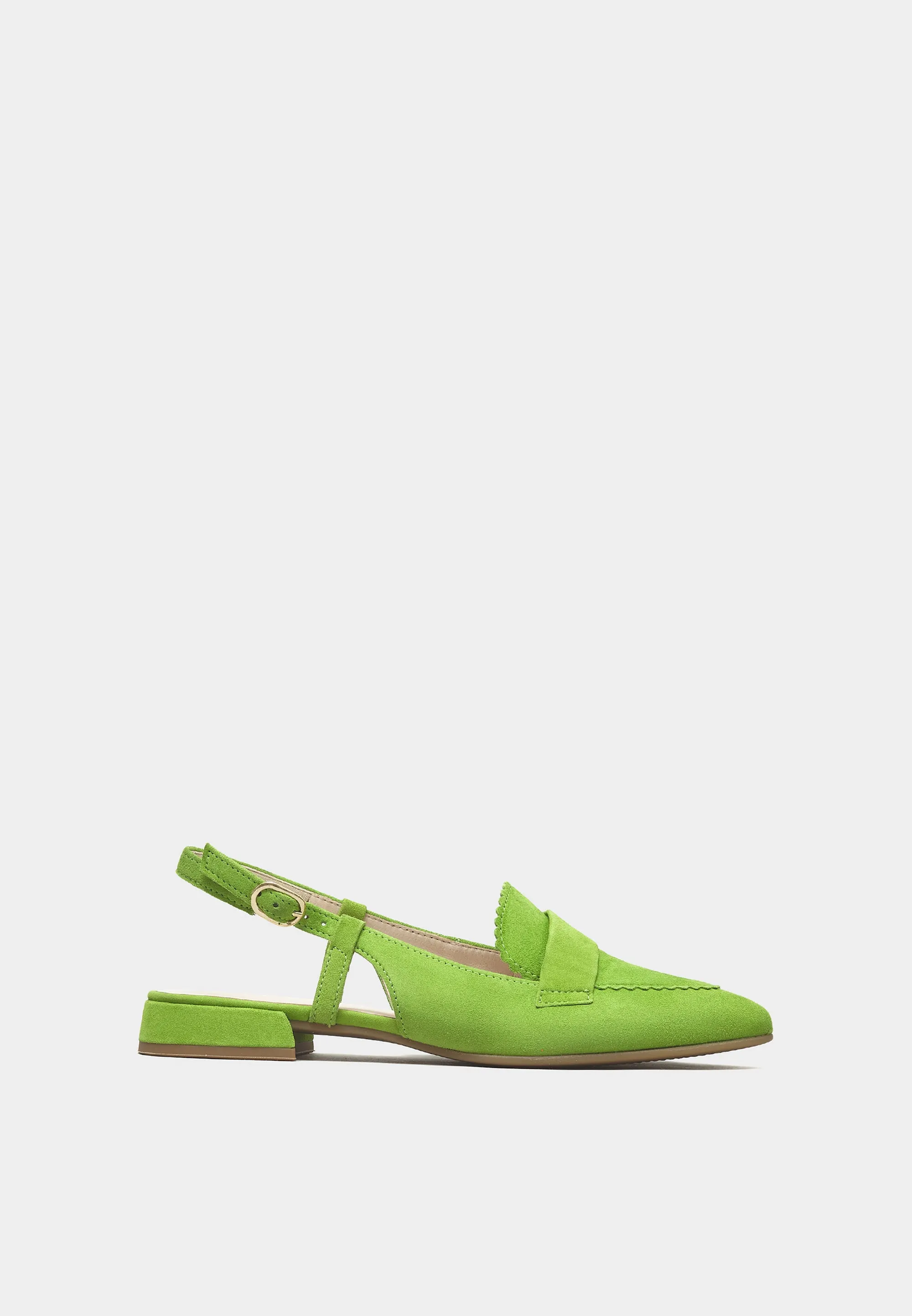 Slingback Loafers 41-501 Green Suede