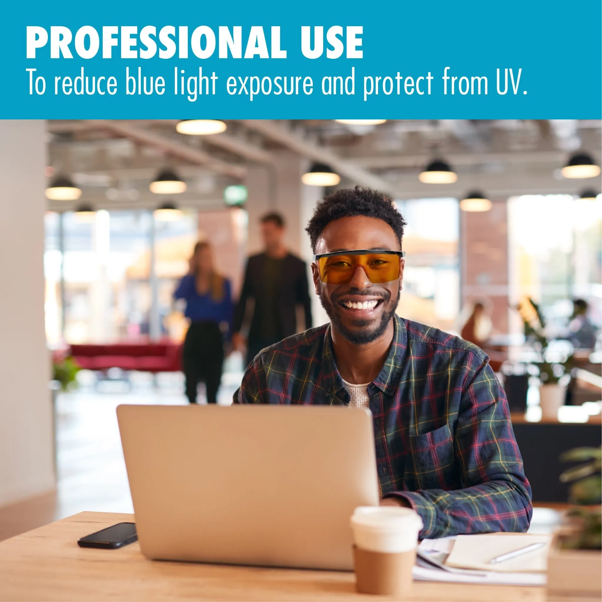 Yellow UV Light Safety Glasses - EN166 ANSI Z87.1, CE – UV 400