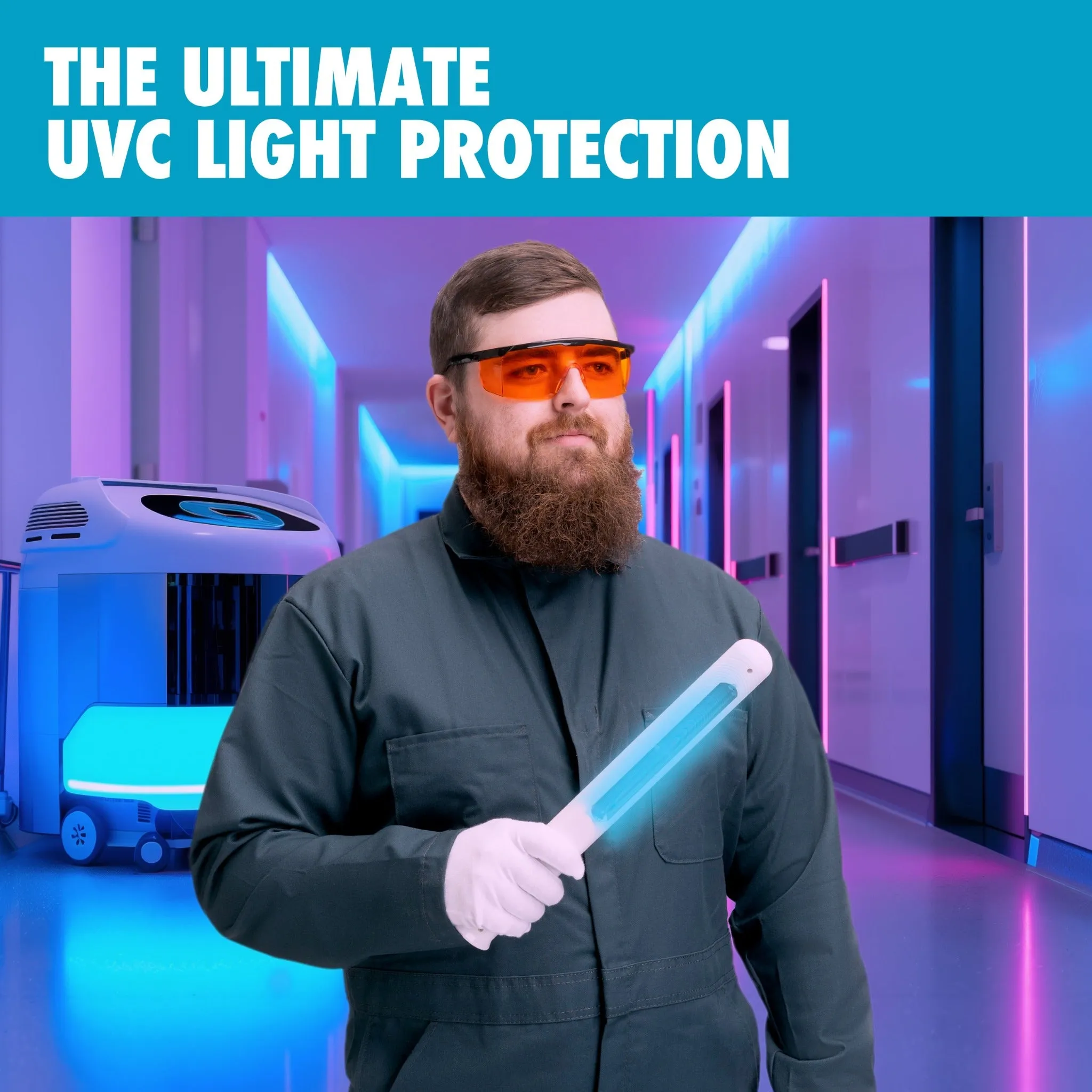 Yellow UV Light Safety Glasses - EN166 ANSI Z87.1, CE – UV 400